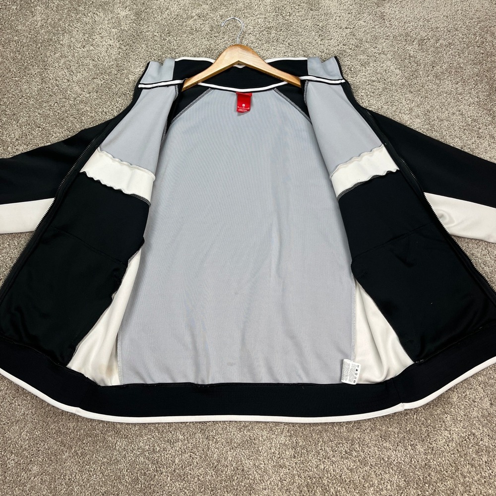 Nike Jacket Mens XL Black Gray White Colorblock Full Zip Track Sportswear STAIN - Picture 5 of 15